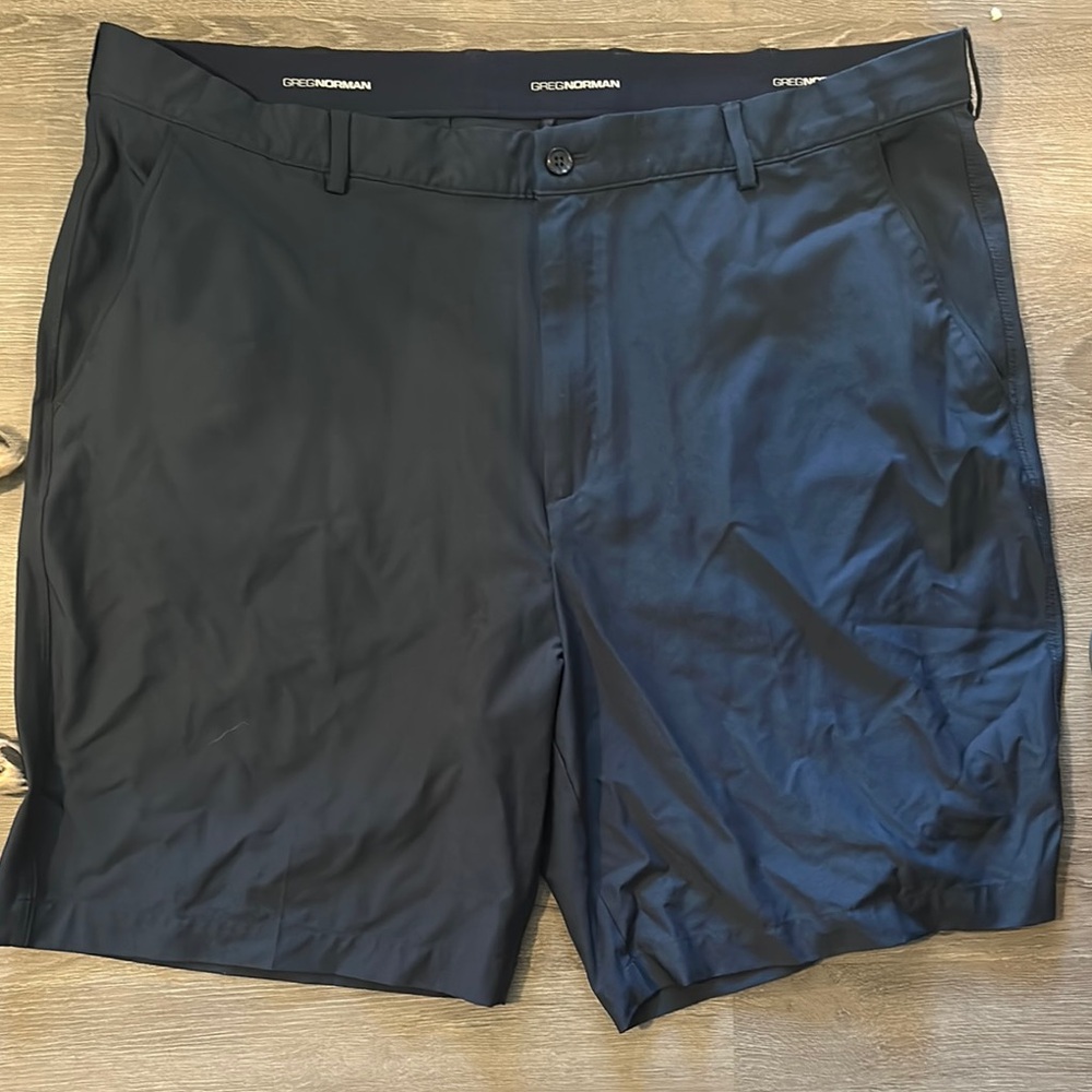 Greg Norman Collection Black Flat Front Shorts